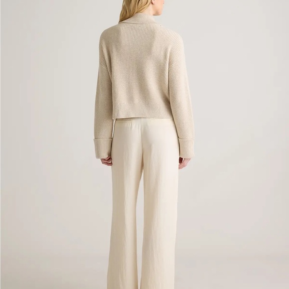 Quince Organic Cotton Fisherman Collared Cardigan - Picture 4 of 8